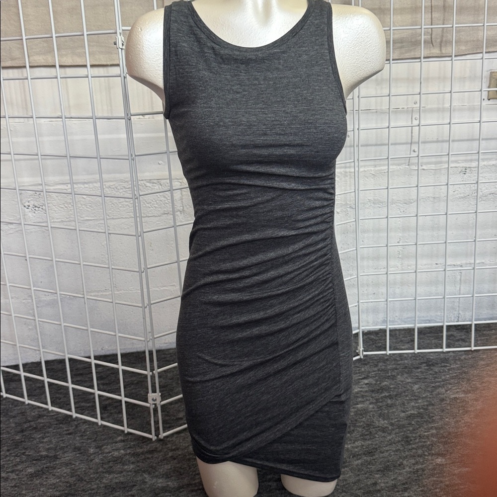 Gray Sleeveless Dress lots of stretch xxs PTP 15